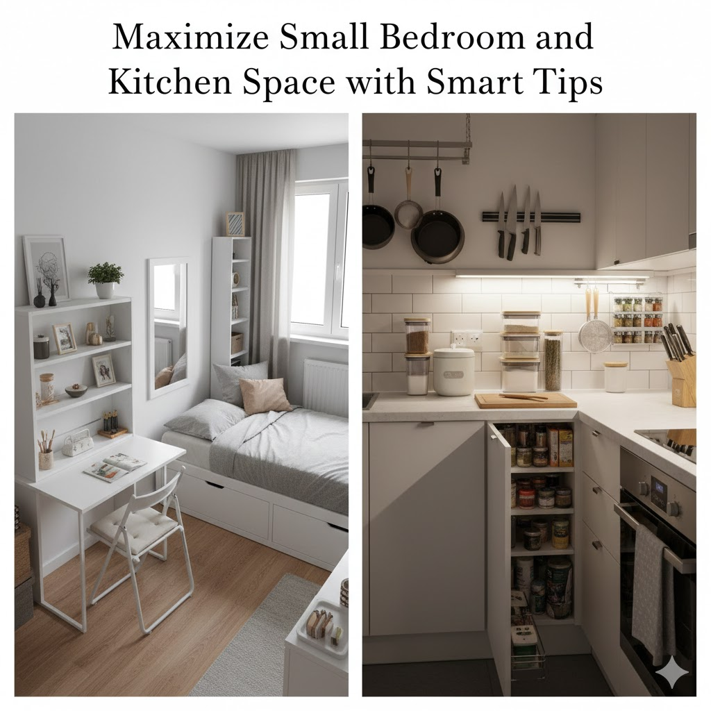 Maximize Small Bedroom and Kitchen Space
